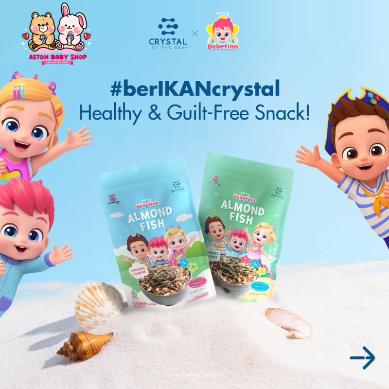 

CRYSTAL OF THE SEA Almond Fish Snack Keripik Ikan Teri Kacang Almond / Snack Cemilan Anak