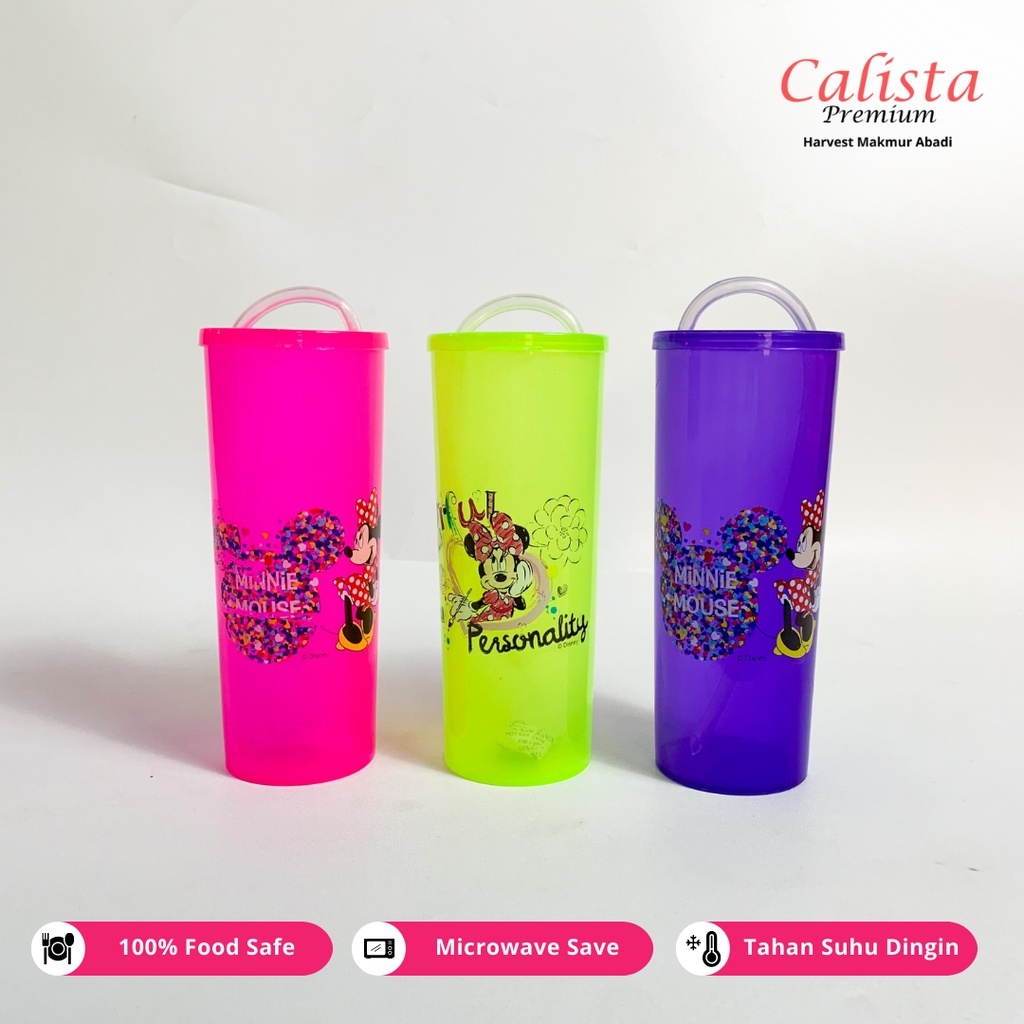 Gelas Sedot Kami - Botol Minum Murah - Botol Minum Dengan Sedotan 3 pcs