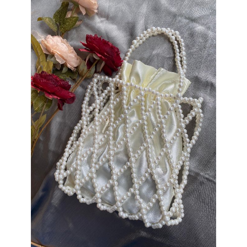 Lily Pearl bag | tas pesta | clutch bag | bead Bag | korean style | tas wisuda | korean bag |tas han