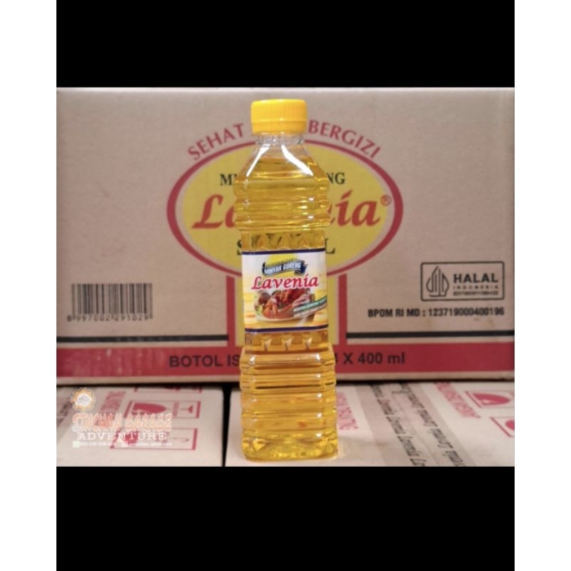 

minyak goreng 400ml kemasan botol lavenia @1karton (24)