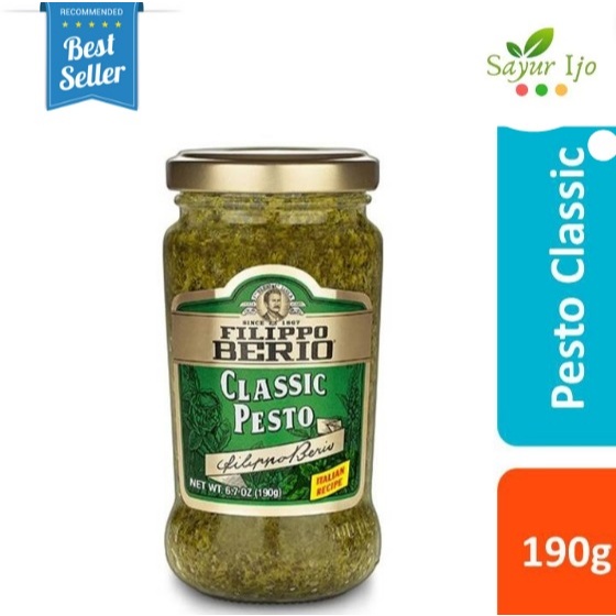 

FILIPPO BERIO Classic Pesto 190 Gram / Botol Spaghetti Sauce Bumbu Pasta Saus Spagheti Masak Instant HALAL
