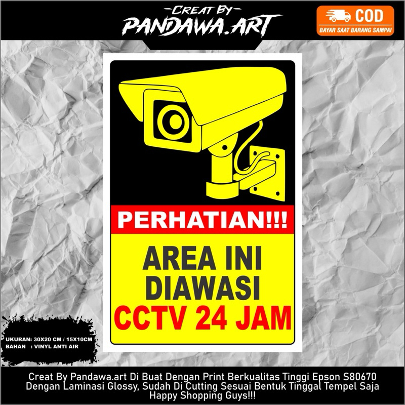 

Sticker Cctv Stiker Cctv Untuk Toko Gudang Dll