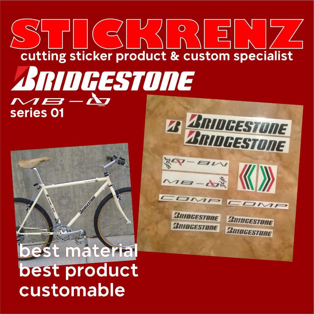 Cutting Sticker Stiker Frame Sepeda Roadbike Vintage Bridgestone MB-0 01 Custom
