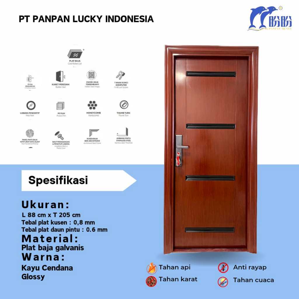 PINTU BAJA PANPAN/PINTU UTAMA RUMAH/PINTU BAJA SINGLE/PINTUKAMAR/PINTU UTAMA