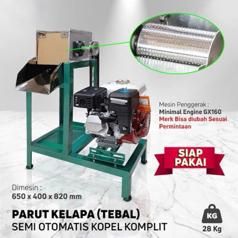 Parutan Kelapa Besar + Mesin bensin gx160