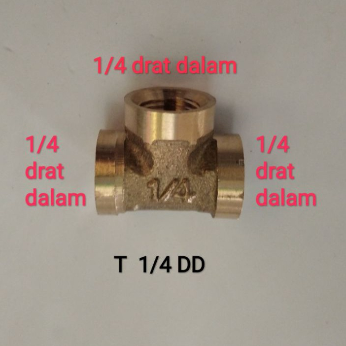 Sambungan T Drat Dalam 1/4