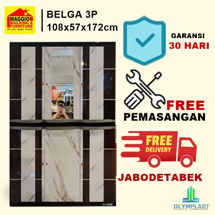 LEMARI PAKAIAN PLASTIK 2 PINTU - LEMARI PAKAIAN PLASTIK 3 PINTU - LEMARI PLASTIK - BELGA - BEST