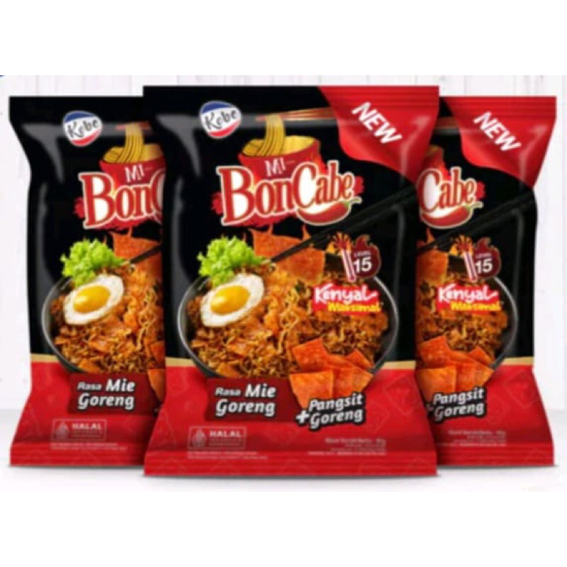 

Mie BonCabe Level 15 dengan Pangsit Goreng