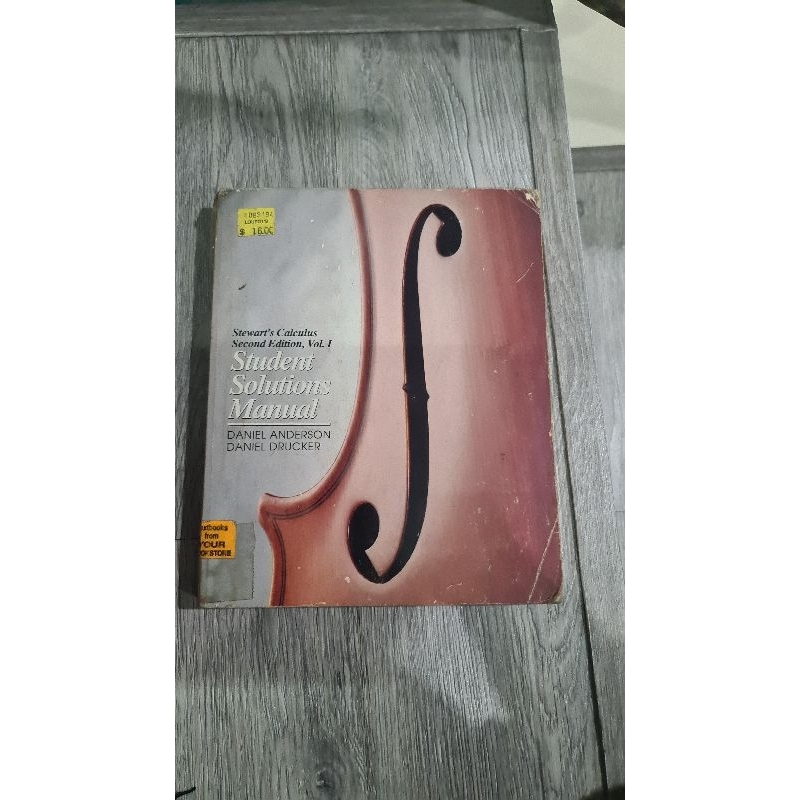 Preloved University Book: Stewart's Calculus Second Edition Vol 1. Students Solutions Manual.