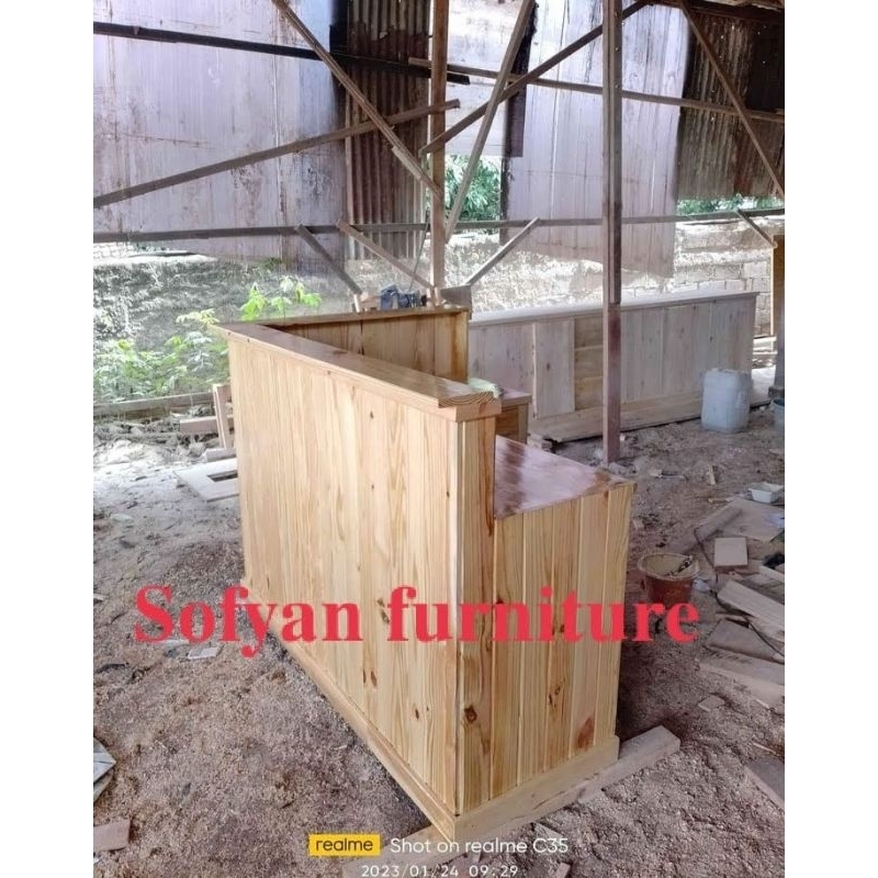 meja barista cafe / meja bar / meja kasir / meja bar minimalis harga permeter