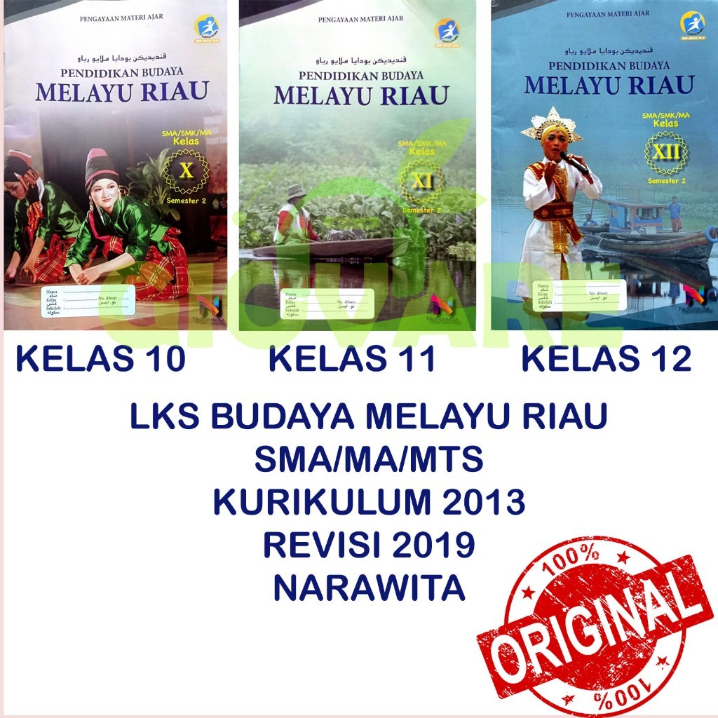 BUKU LKS BMR KELAS 10 11 12 NARAWITA | LKS BUDAYA MELAYU RIAU SMA/SMK/MA KURIKULUM 2013