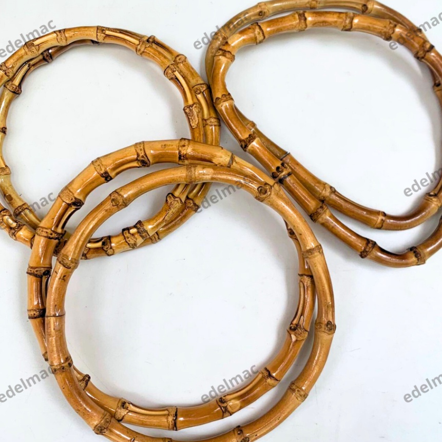 Termurah Gagang Tas  Ring Bambu Circle  Handle Bag Accessories DIY