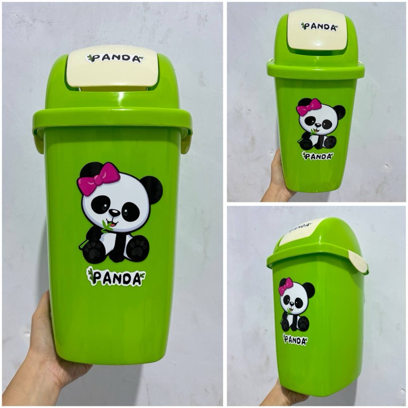 TEMPAT SAMPAH SWING  KARAKTER PANDA 8 LITER