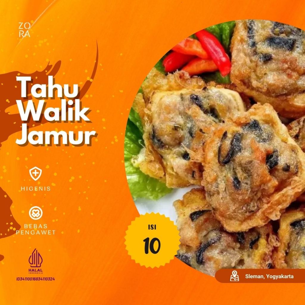 

ZORA MADE | Tahu Walik | Tahu Walik Frozen | Tahu Walik Frozen Topping Jamur isi 10 Free Saos