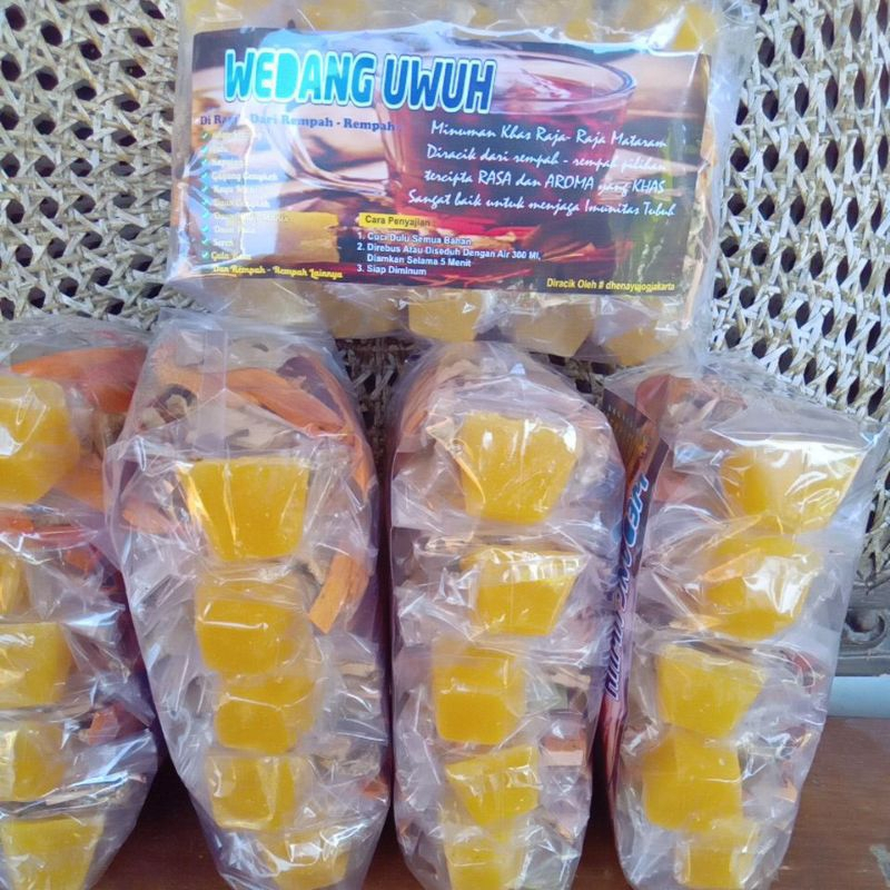 

10pcs Gelas Besar WEDANG UWUH KHAS JOGJA KOMPLIT KAPULAGA