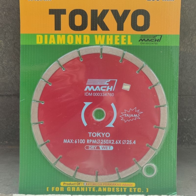Mata gerinda potong beton aspal 10 inch Tokyo mata potong beton