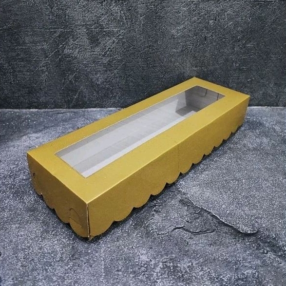 Dus Kaca Mas 10x30x5 isi 10pcs Dus Brownies Gold 10 x 30