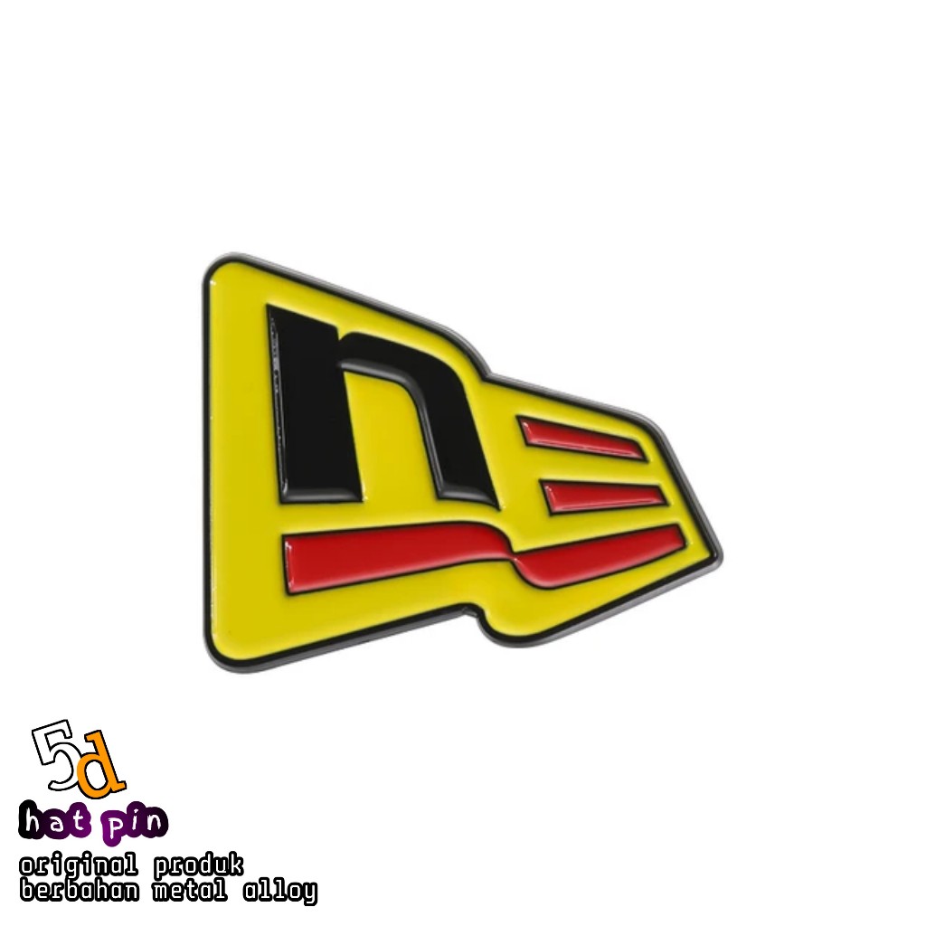 PIN TOPI LOGO NEW ERA YELLOW RED