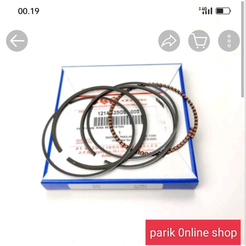 Ring Seher Ring Piston Suzuki Satria Fu Karbu 150