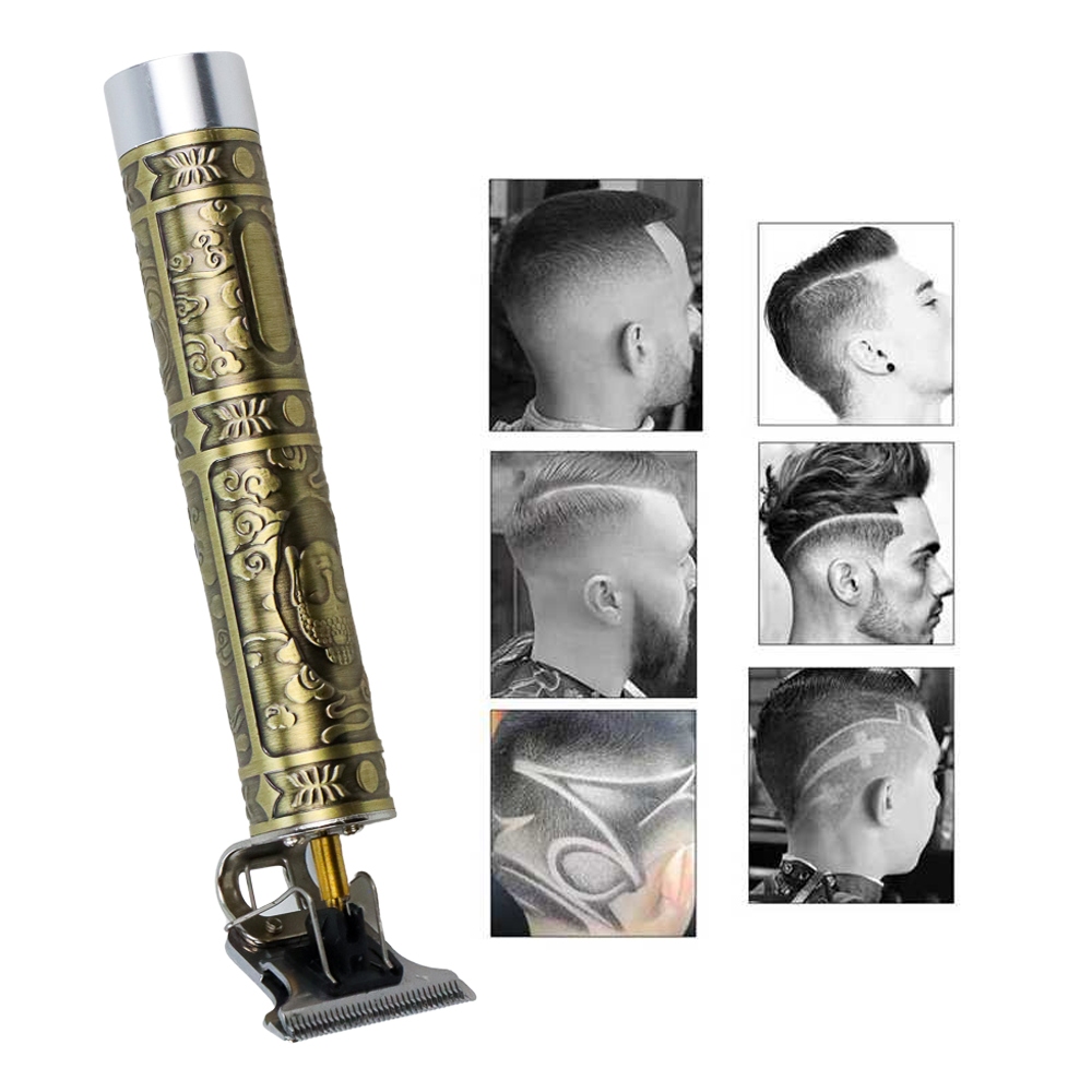 VINTAGE Alat Cukur Elektrik Hair Clipper Model Buddha - T9 - Golden