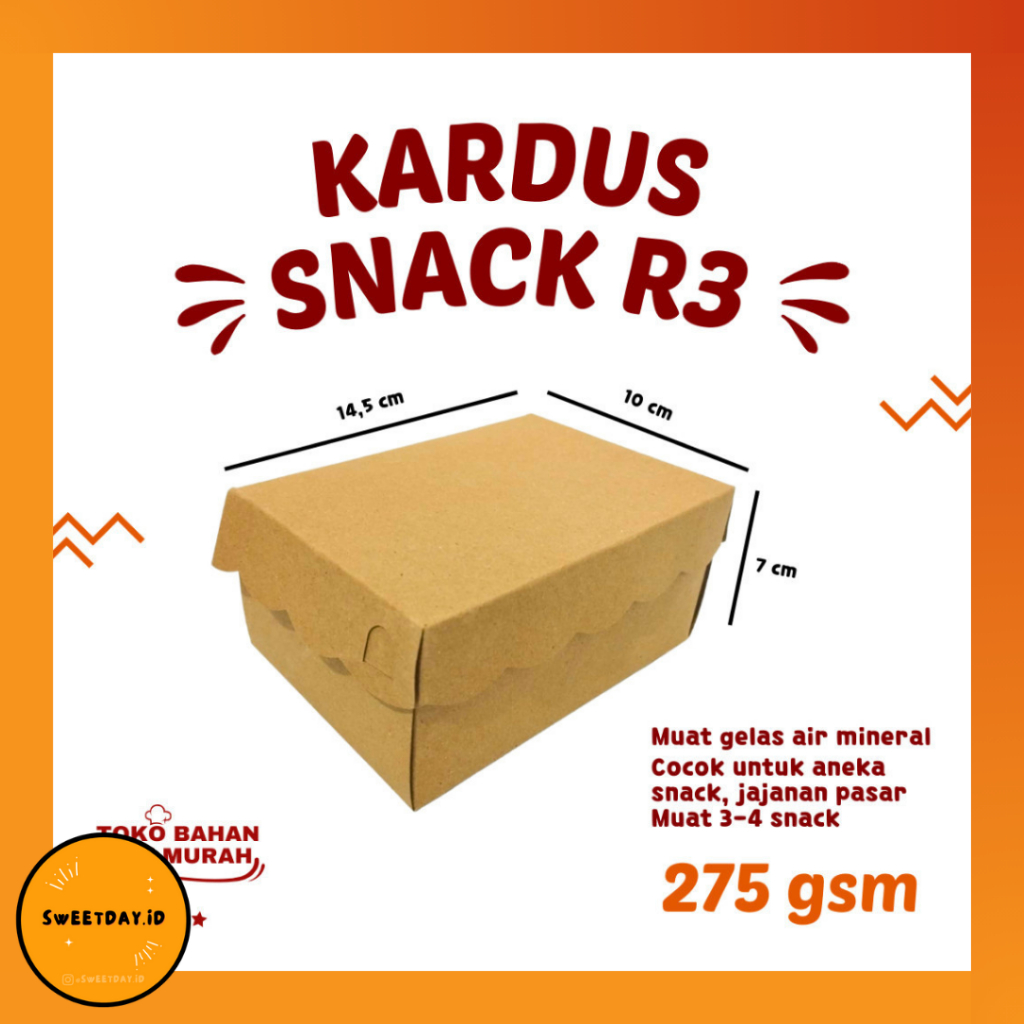 

KARDUS R3 MUAT AIR MINERAL GELAS DAN 3-4 SNACK / KARDUS R3