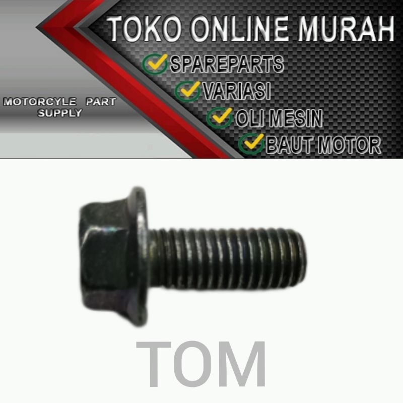 BAUT FLANGE M8X20 (KUNCI 12, DRAT 12, PANJANG 2CM)
