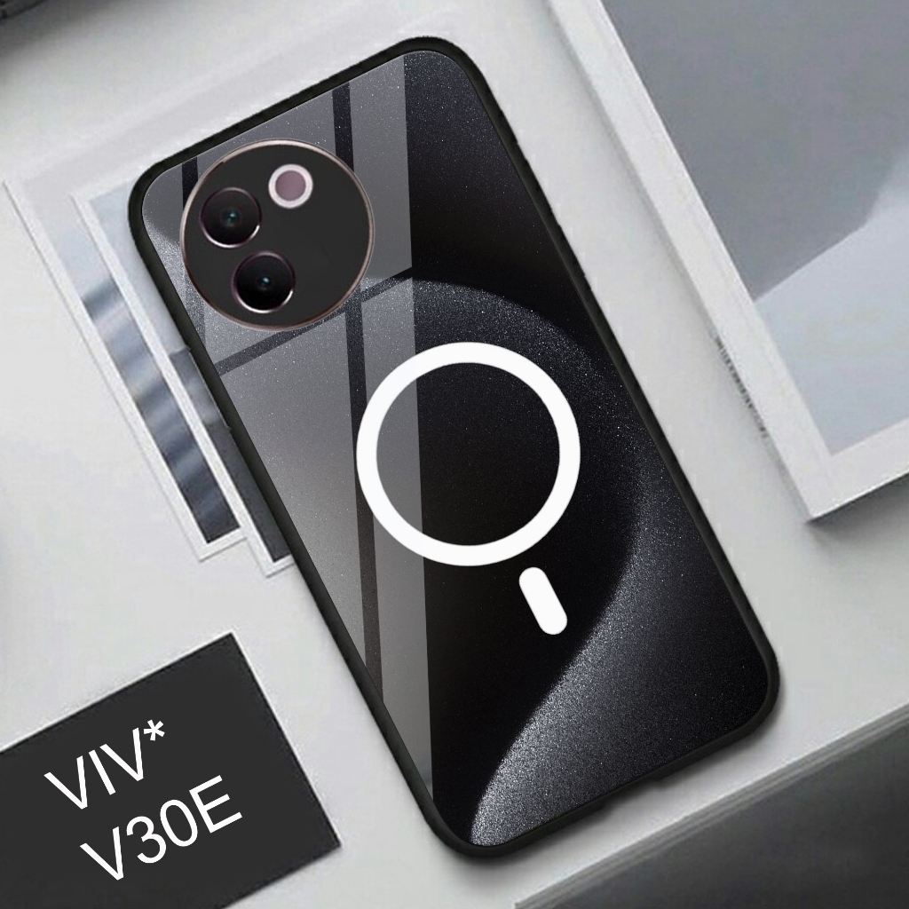 (Q77) Softcase Glass Kaca Vivo V30E - Case Hp Terbaru Anti Air TPU VIVO V30E