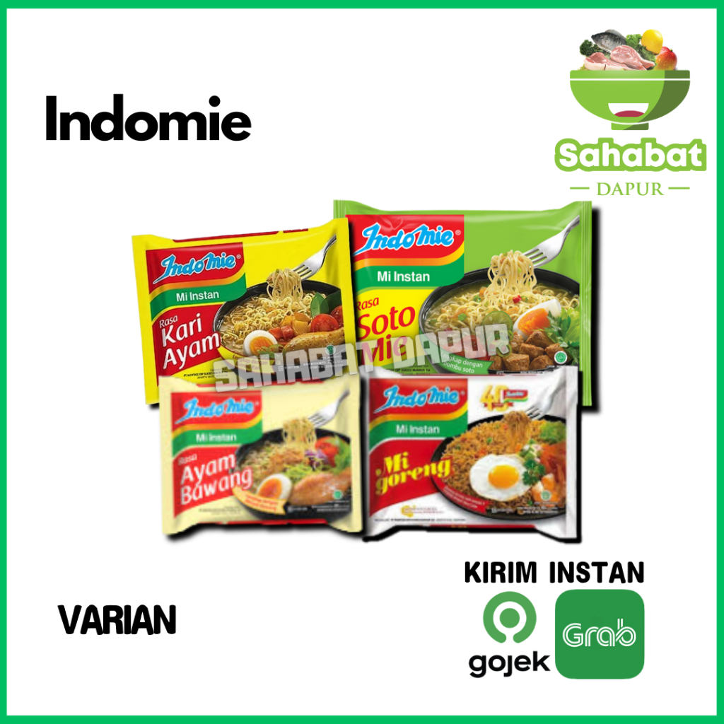 

Indomie Mie Goreng / Mi Kari Ayam / Mi Ayam Bawang / Soto Mi / Mi Instan / Mi Kuah - Sahabatdapur