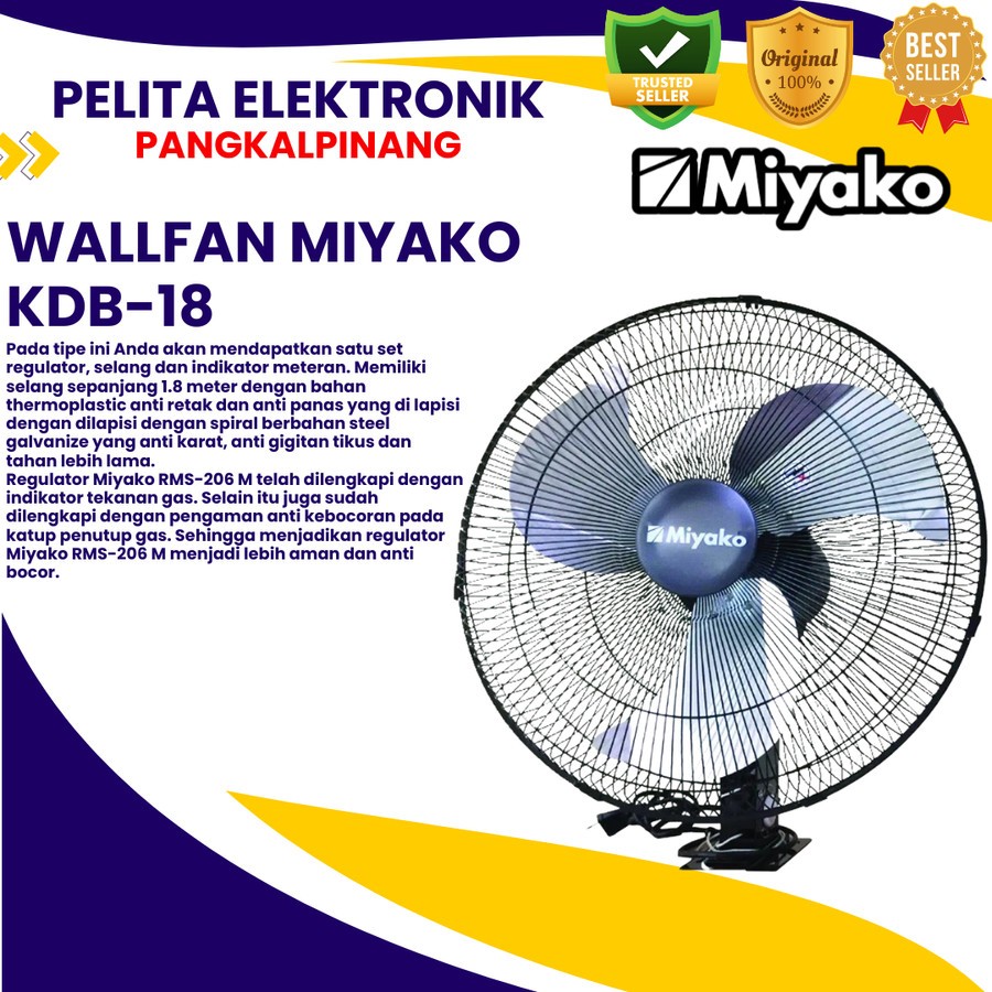 Kipas Angin Dinding Besi Miyako KDB-18 [18inch]