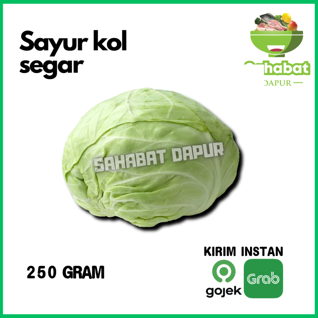

Sayur Kol Segar 250gram - Sahabatdapur