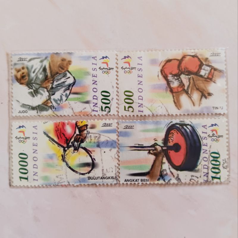 

(AB) Perangko Indonesia Olimpiade Sydney 2000 Set 4 pcs Used