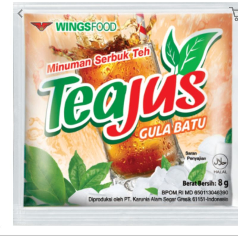 

Tea jus gula batu renceng