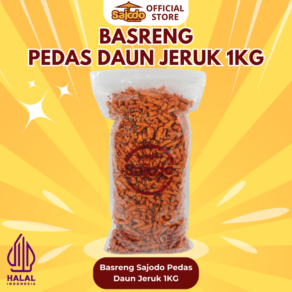 

Basreng Pedas Daun Jeruk Sajodo Snack - 1kg