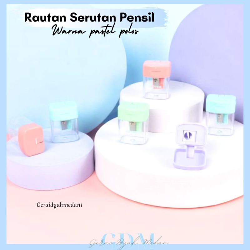 

Rautan Serutan Pensil Warna Pastel Polos