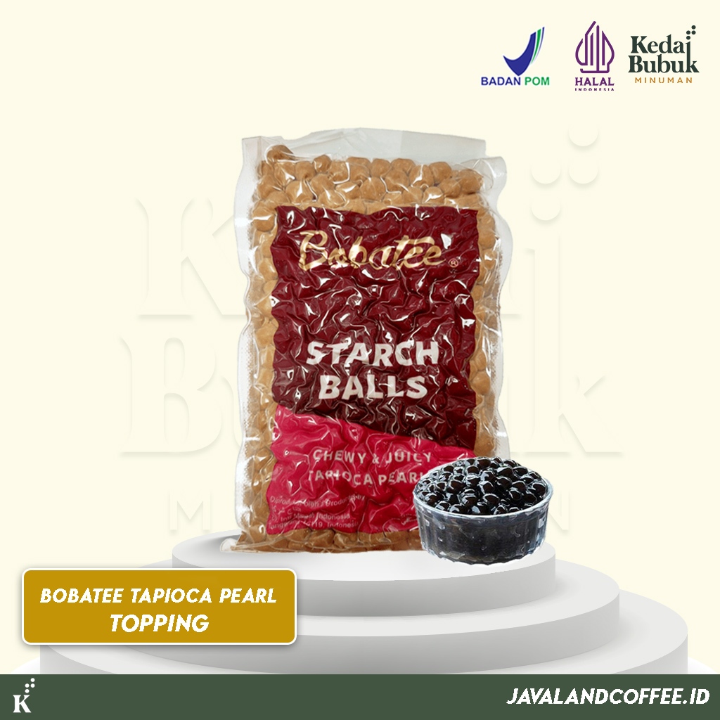 

Bobatee Bubble Tapioca Pearl Plain / Original 1Kg | Boba | Bubble Drink