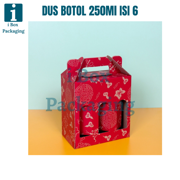 

[ 10 pcs ] Kardus Botol Jinjing Box Dus Botol Kale 250ml Isi 6 Imlek Packaging Hampers Parsel Kemasan Minuman Chinese New Year