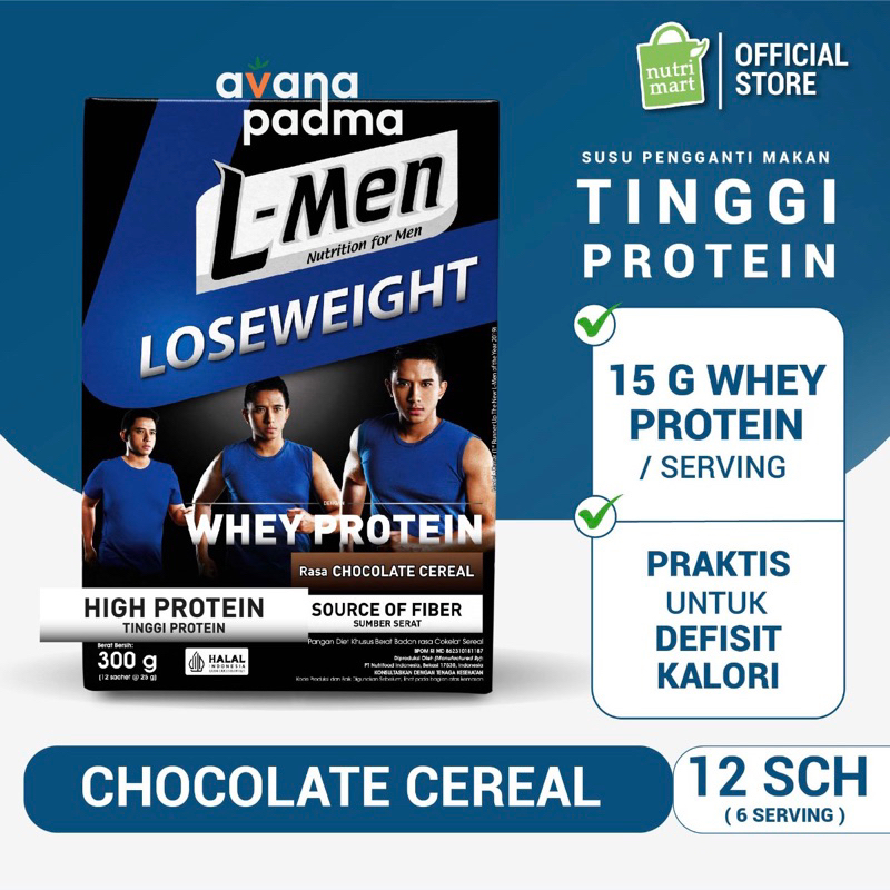 

L-Men Lose Weight Chocolate Cereal (Isi 12 Sachet/Box) (300g)