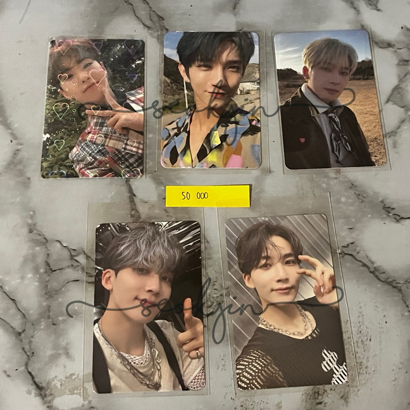 hoshi wonwoo jeonghan joshua seventeen official photocard the name face the sun heng;garae an ode