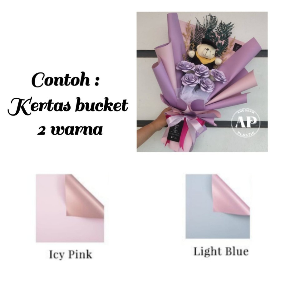 

Kertas Bucket Bunga 2 warna / Kertas Buket 2 warna / Flower Wrapping PER LEMBAR