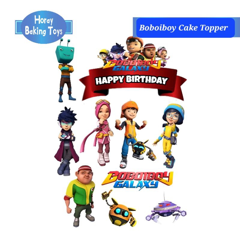 Topper Kue Boboiboy/hiasan kue/Topper cake/Custom Topper