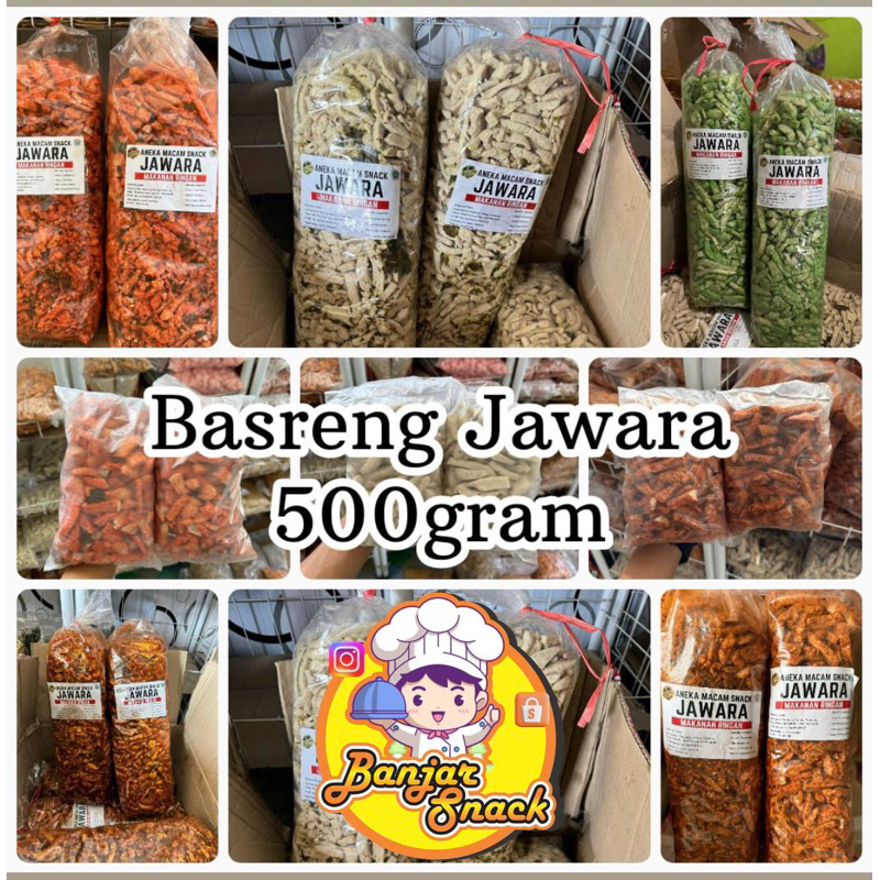 

Basreng JAWARA 500Gram | Pedas Jeruk Purut - Original Asin - Pedas Biasa