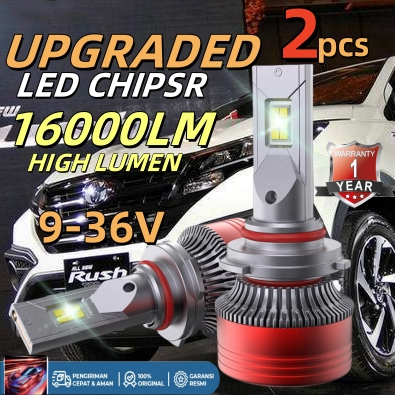 【Toyota Rush】LAMPU LED MOBIL H4 H11 H1 H7 9005 9006 9012 65 WATT 30000LM 6000K SEPASANG