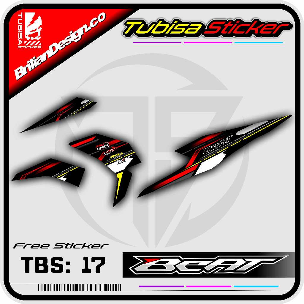 Sticker Striping Variasi Beat Deluxe/Street Semi Full- Stiker Striping Beat Deluxe/Street. TBS.17