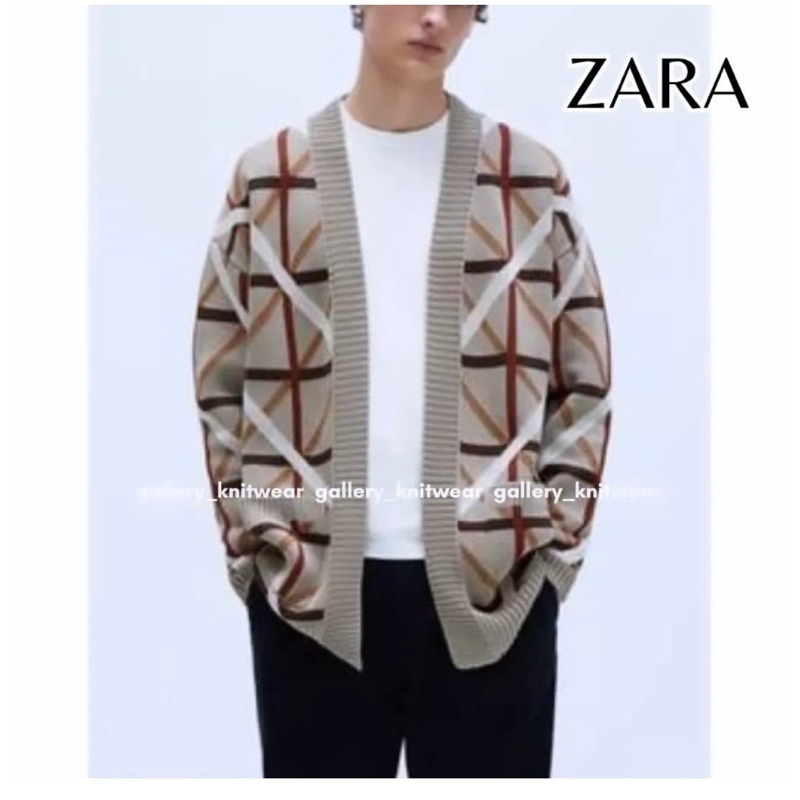 Zara Man Abstrak Knit Cardigan