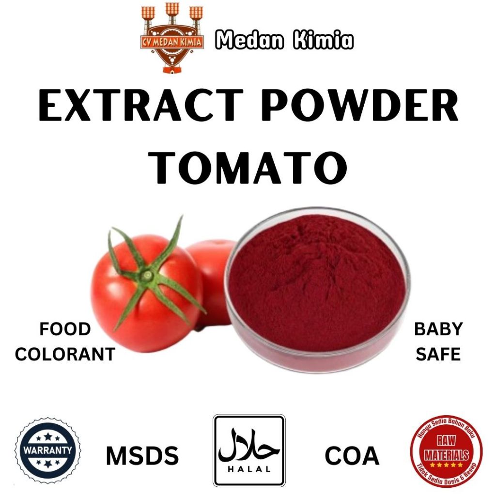 

Extract Powder Tomato 50gr Food Grade Mpasi Baby / Bubuk Ekstra Sayur Tomat 50gr No Additives