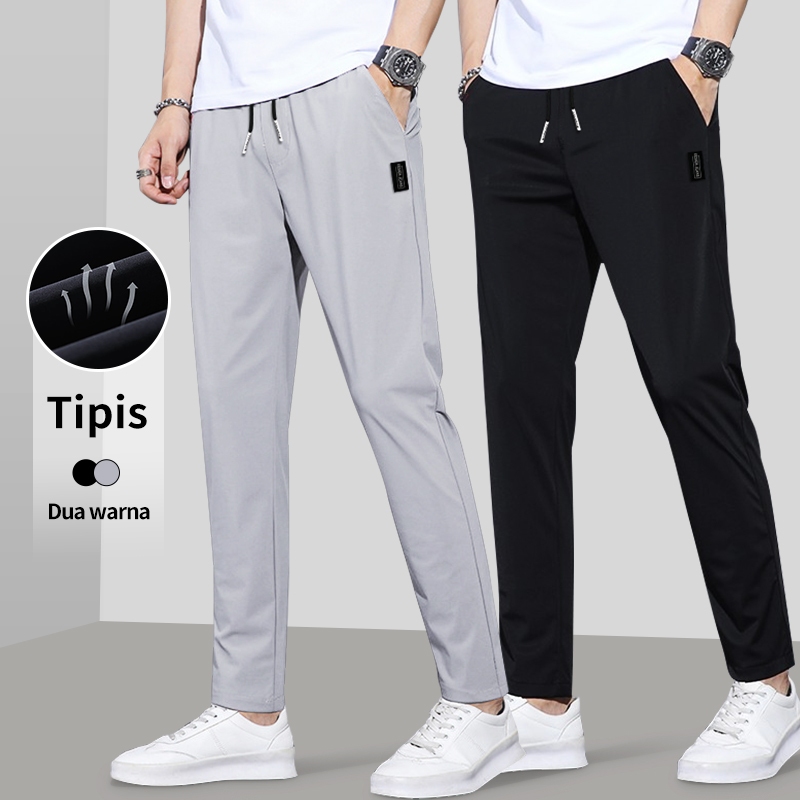 NEW Celana chinos panjang pria karet Celana kain pria panjang celana ghalz celana panjang laki