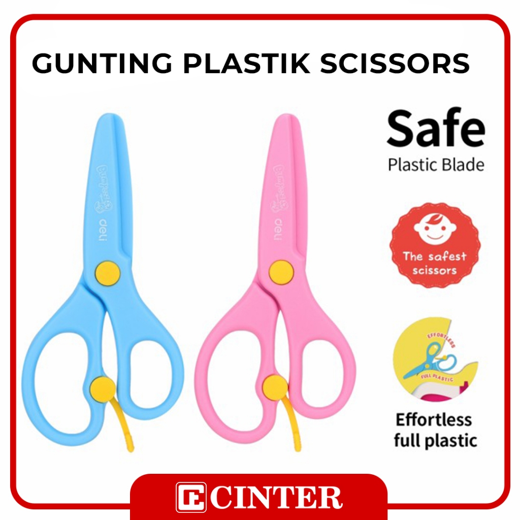 

DELI - GUNTING KERTAS / GUNTING PLASTIK YANG AMAN DIGUNAKAN POTONG KERTAS ED60402