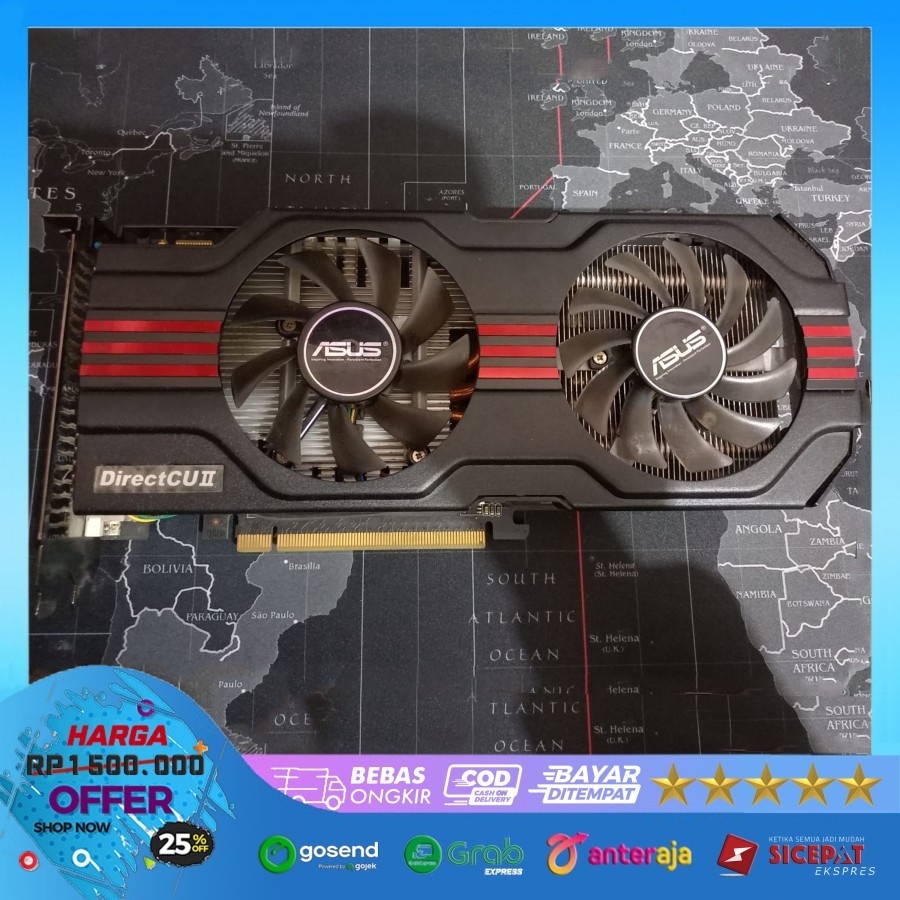 VGA ASUS NVIDIA GEFORCE GTX 560 Ti DirectCU II 1GB DDR5 256BIT DVI ORI