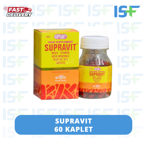 ISF Supravit Multivitamin 60 Kaplet / Suplemen Makanan Medukung Daya Tahan Tubuh