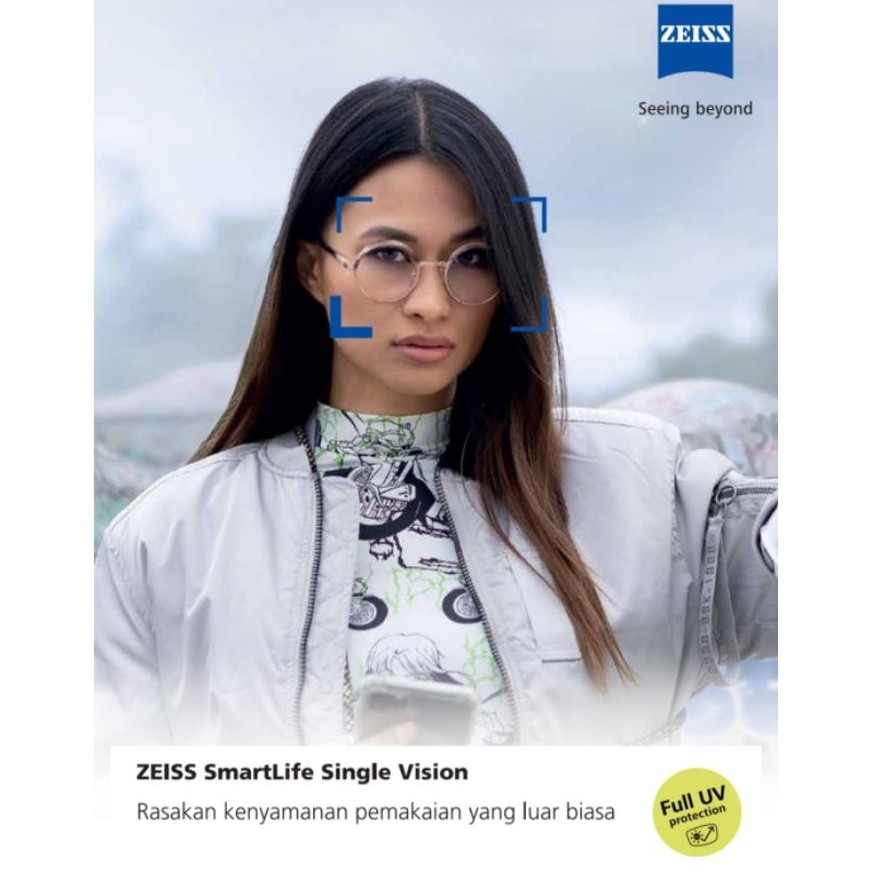 ZEISS Lensa Kacamata CARL ZEISS SV SMARTLIFE BLUEGUARD Indeks 1.56 1.60 1.67 Single Vision Anti Blue